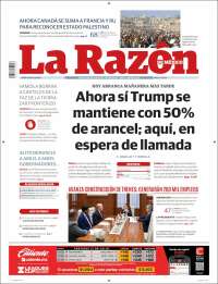 Portada de La Razón (Mexico)