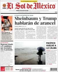 Portada de El Sol de México (Mexico)