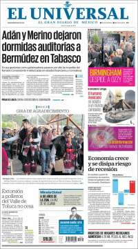 Portada de El Universal (Mexico)