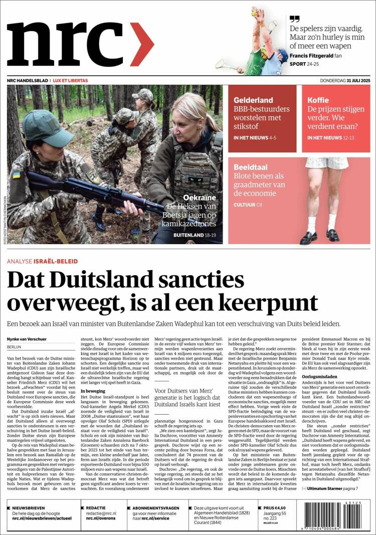 Portada de NRC Handelsblad (Netherlands)