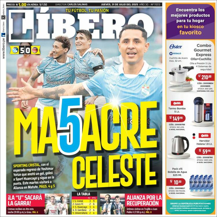 Portada de Líbero (Peru)