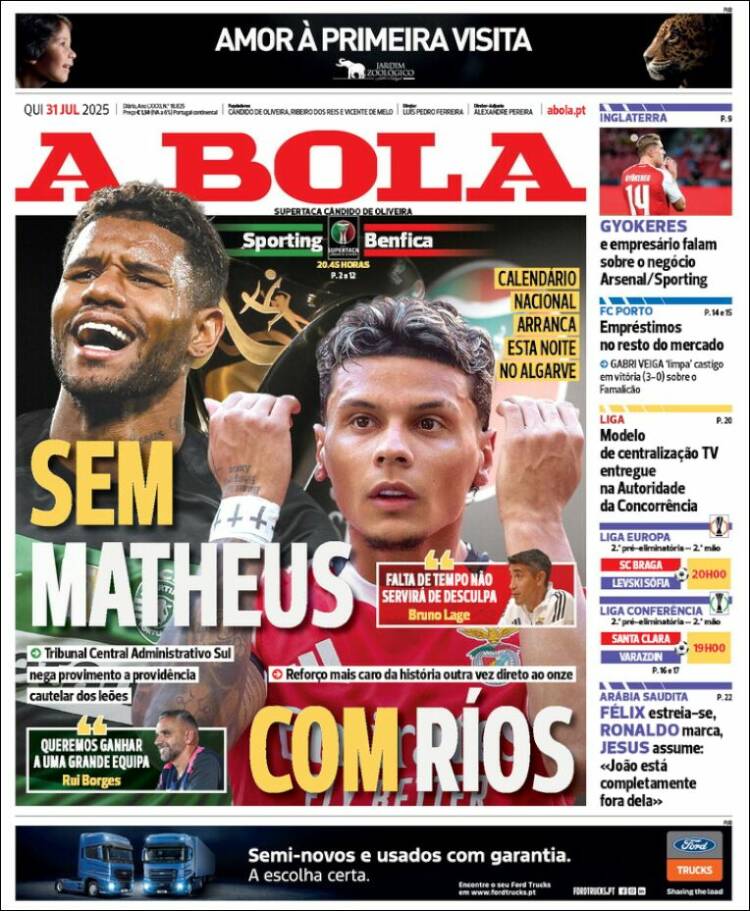 Portada de A Bola (Portugal)