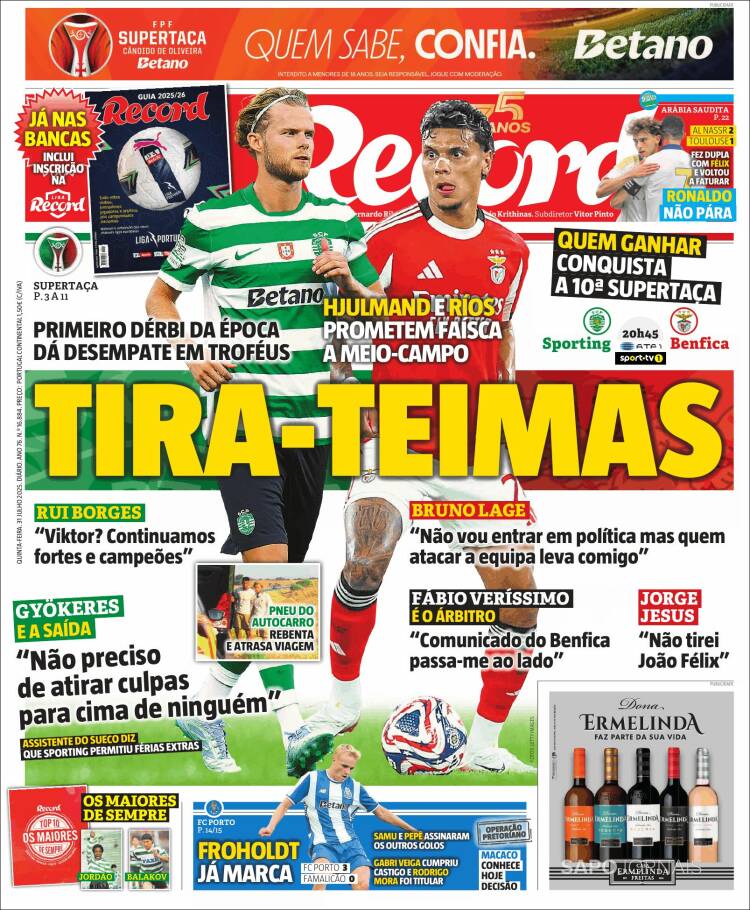 Portada de Record (Portugal)