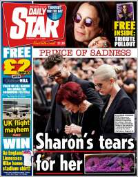 Portada de Daily Star (Reino Unido)