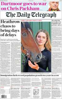 Portada de Daily Telegraph (Reino Unido)