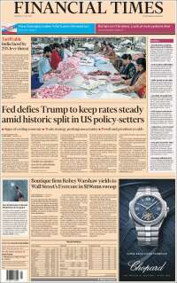 Portada de Financial Times (Reino Unido)
