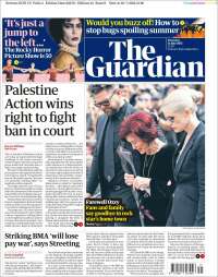 Portada de The Guardian (Reino Unido)