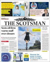 Portada de The Scotsman (Reino Unido)