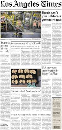 Portada de Los Angeles Times (USA)