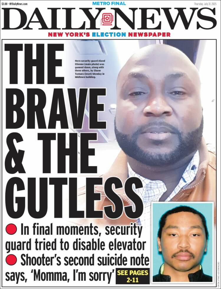 Portada de Daily News - New York (USA)