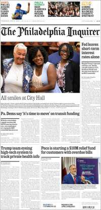 Portada de Philadelphia Inquirer (USA)