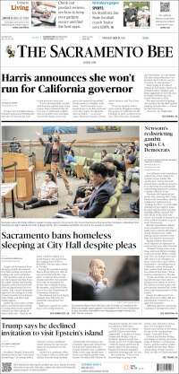 Portada de The Sacramento Bee (USA)