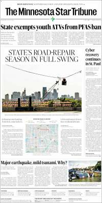 Portada de Star Tribune (USA)