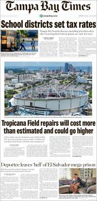 Portada de Tampa Bay Times (USA)