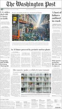 Portada de The Washington Post (USA)