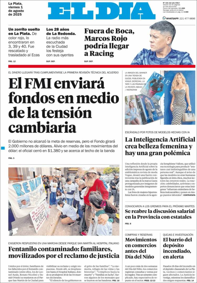 Portada de El Día de la Plata (Argentine)
