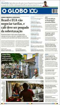 Portada de O Globo (Brasil)