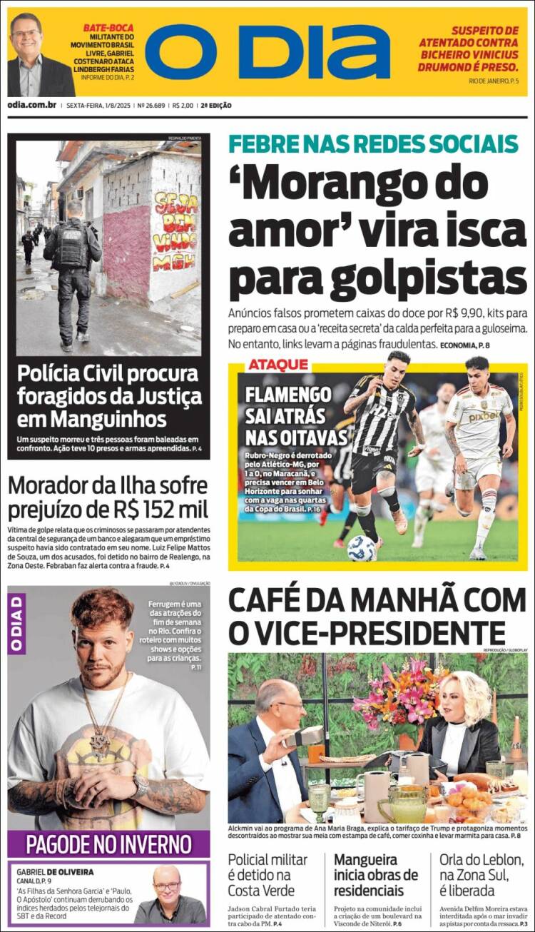 Portada de O Dia (Brasil)