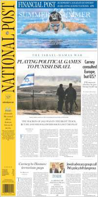 Portada de The National Post (Canada)