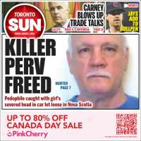 Portada de The Toronto Sun (Canada)