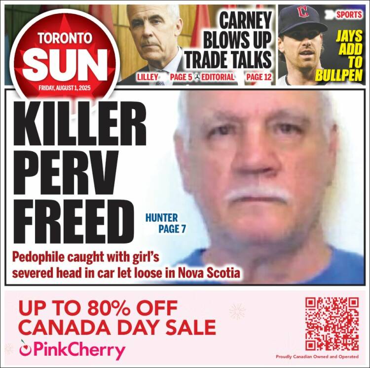 Portada de The Toronto Sun (Canada)
