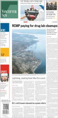 Portada de The Vancouver Sun (Canada)