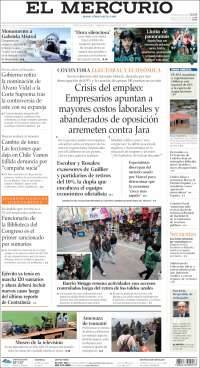 Portada de El Mercurio (Chili)