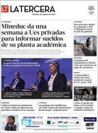Portada de La Tercera (Chili)