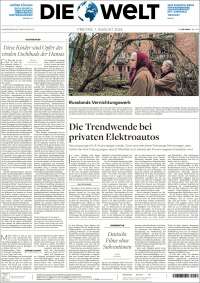 Portada de Die Welt (Alemania)