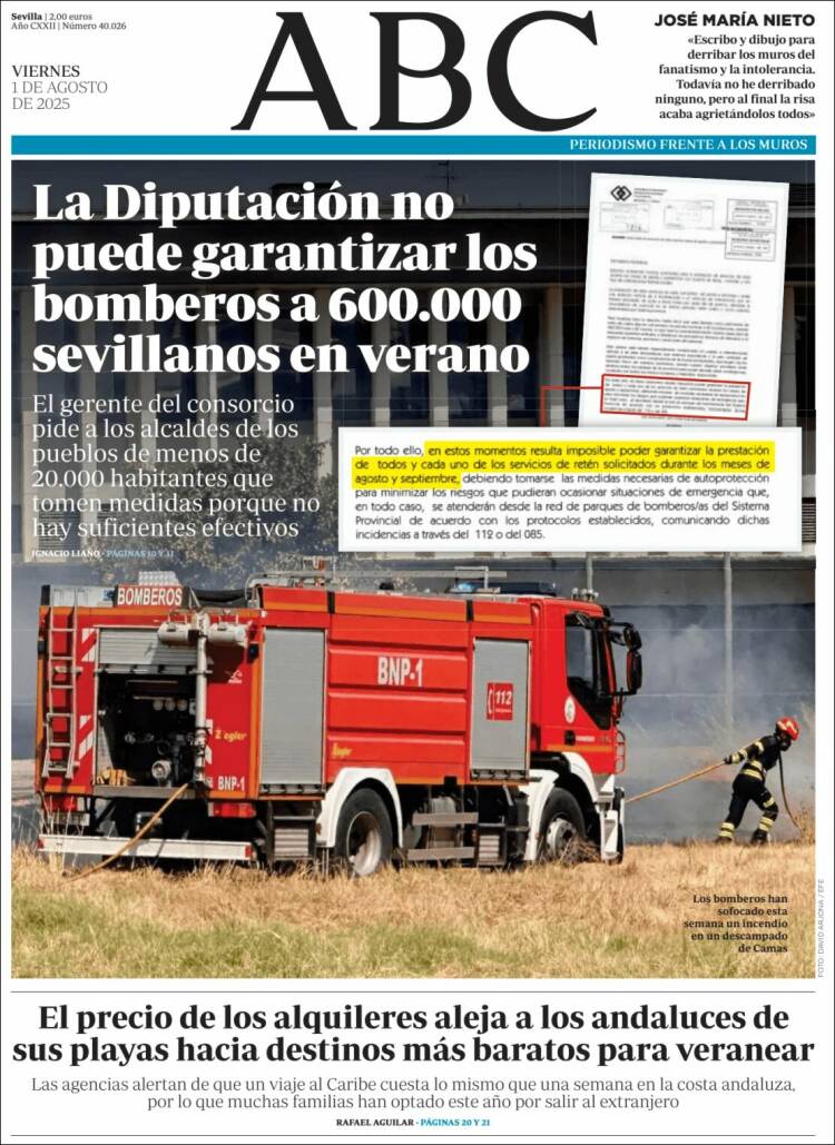 Portada de ABC - Sevilla (Spain)