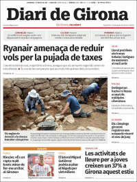 Portada de Diari de Girona (España)
