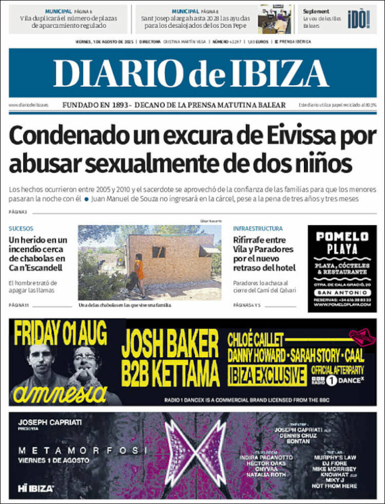 Portada de Diario de Ibiza (España)