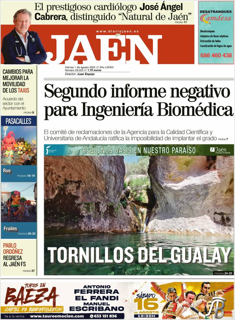 Portada de Diario Jaén (Spain)