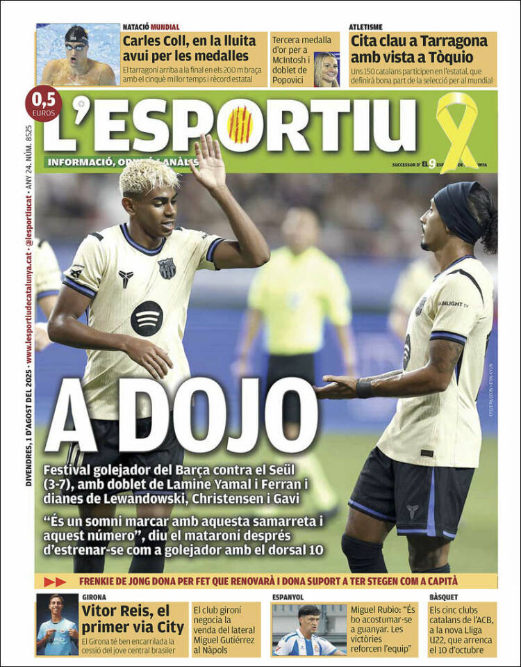 Portada de L'Esportiu (Espagne)