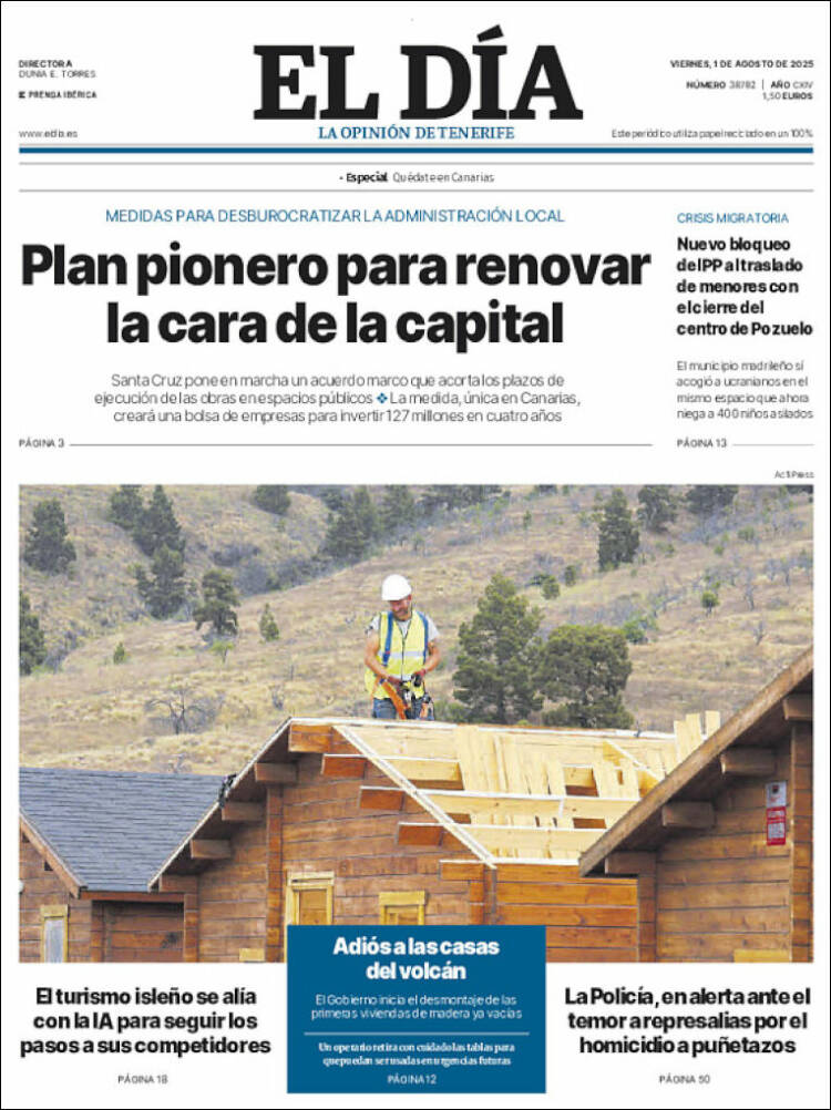 Portada de El Día (Espagne)