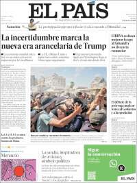 Portada de El País (España)