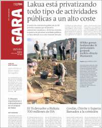 Portada de Gara (Spain)