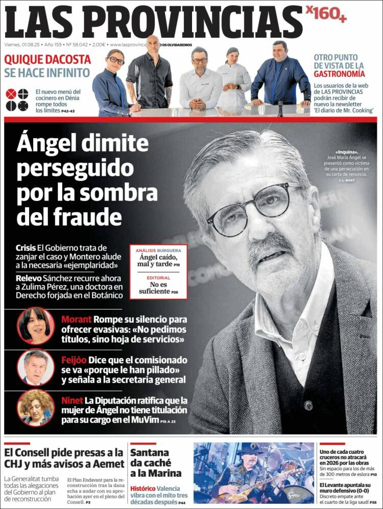 Portada de Las Provincias (Spain)