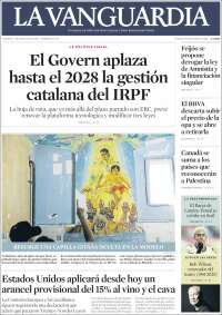 Portada de La Vanguardia (Spain)