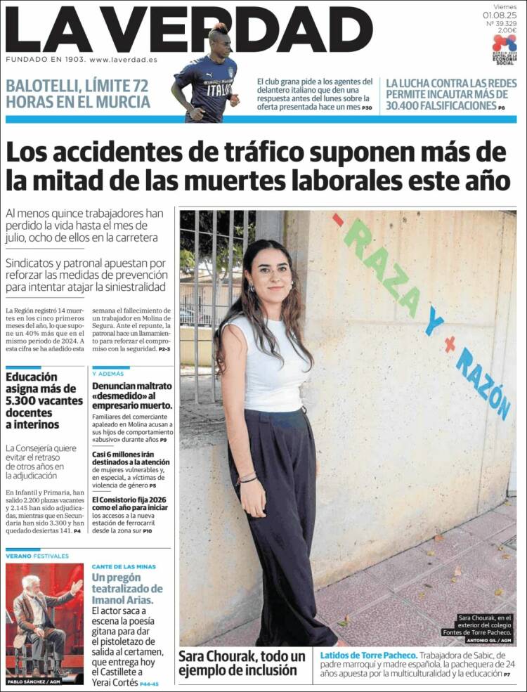 Portada de La Verdad de Murcia (Spain)