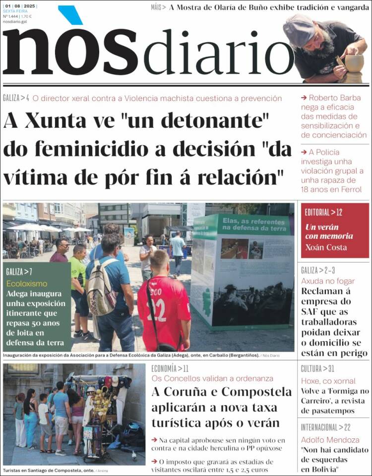 Portada de Nòs Diario (España)