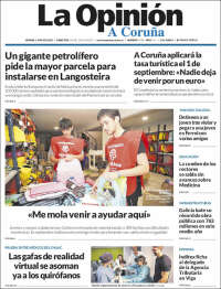 Portada de La Opinión de A Coruña (España)