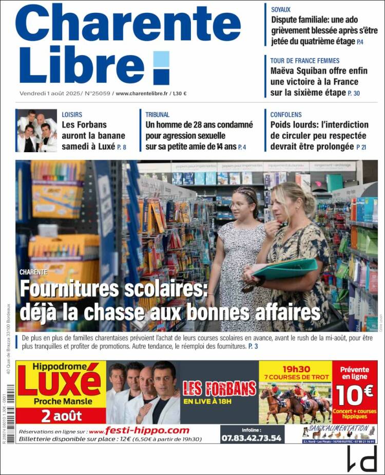 Portada de Charente Libre (France)