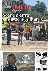 Portada de Corse-Matin (Francia)