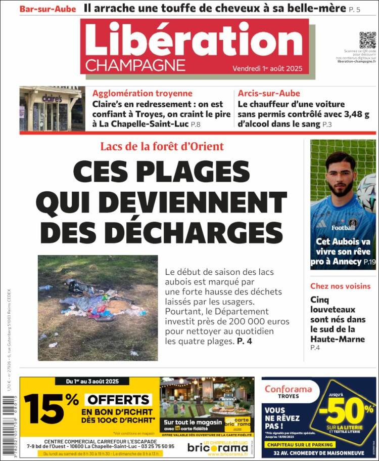 Portada de Libération Champagne (Francia)