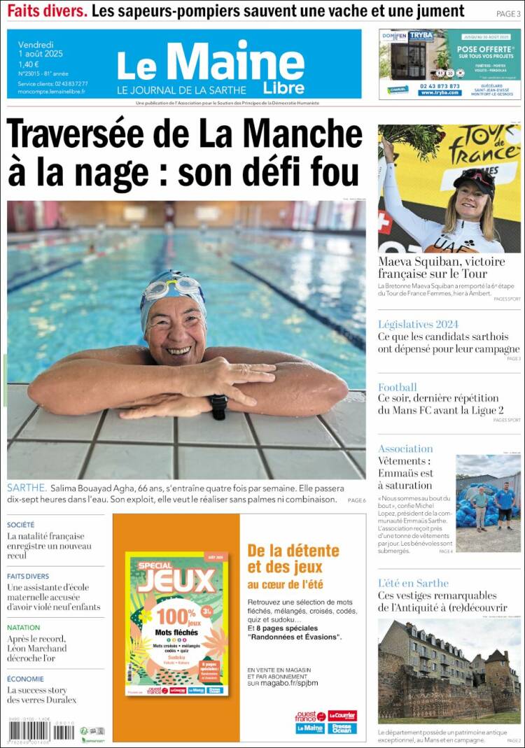 Portada de Le Maine Libre (Francia)