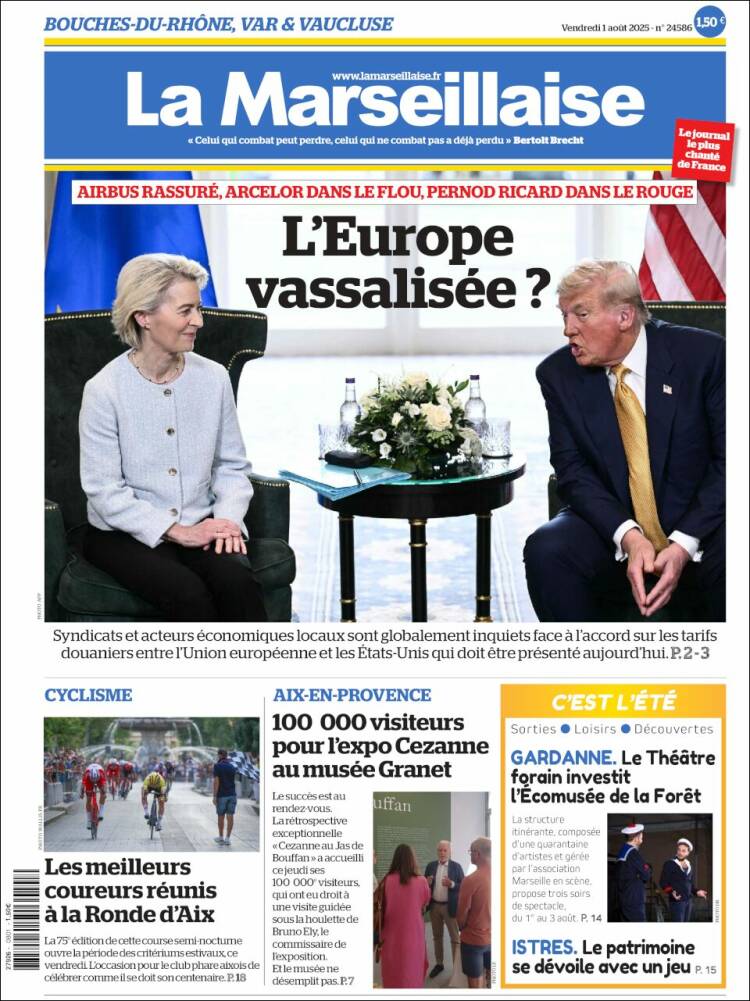 Portada de La Marseillaise (Francia)
