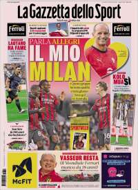 Portada de La Gazzetta dello Sport (Italia)