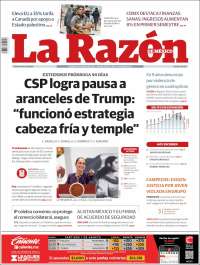 Portada de La Razón (México)