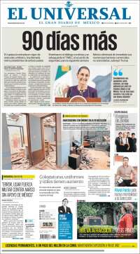 Portada de El Universal (México)